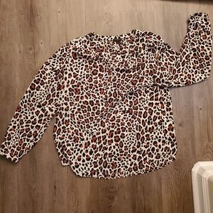 Talbots Leopard Print  Blouse